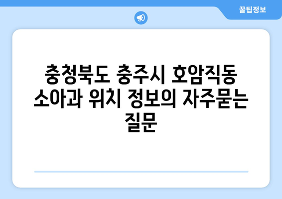 충청북도 충주시 호암직동 소아과 위치 정보