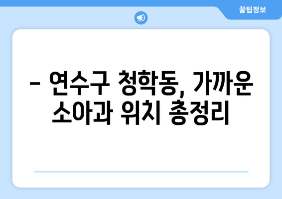 인천시 연수구 청학동 소아과 위치 정보