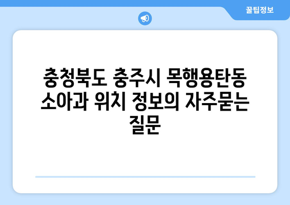 충청북도 충주시 목행용탄동 소아과 위치 정보