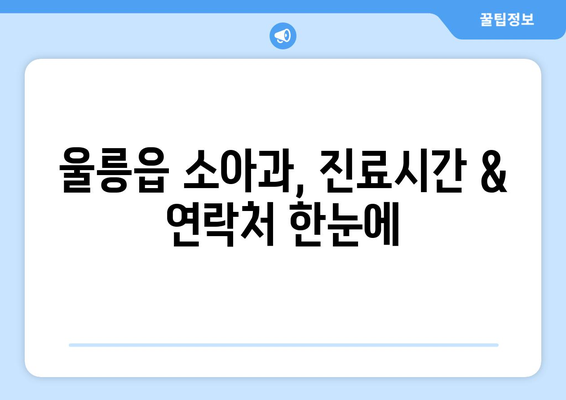 경상북도 울릉군 울릉읍 소아과 위치 정보