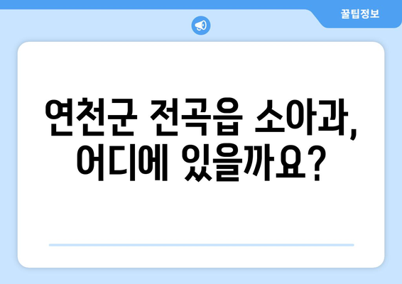 경기도 연천군 전곡읍 소아과 위치 정보