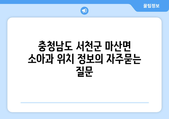 충청남도 서천군 마산면 소아과 위치 정보