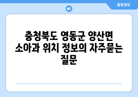 충청북도 영동군 양산면 소아과 위치 정보