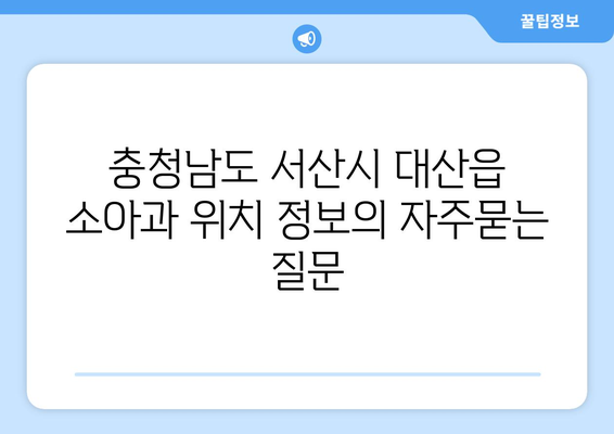 충청남도 서산시 대산읍 소아과 위치 정보