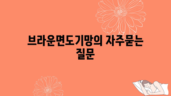 브라운면도기망