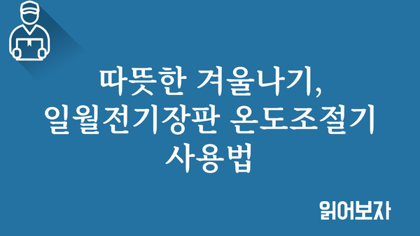 일월전기장판온도조절기