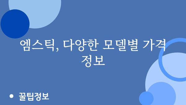 엠스틱 가격