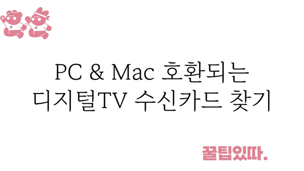 디지털tv수신카드pc，mac용 정보