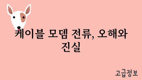 가정집케이블모뎀과전류