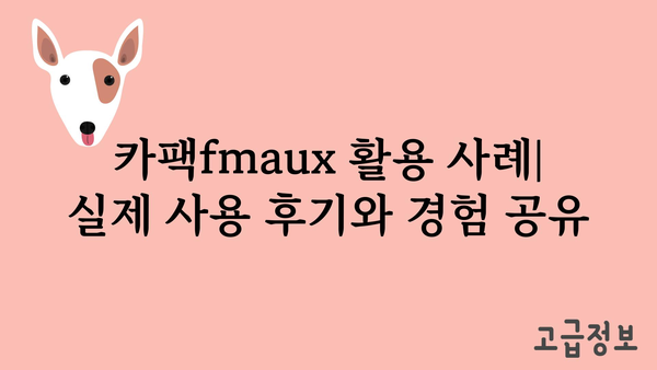 카팩fmaux 정보