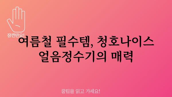 청호나이스얼음정수기