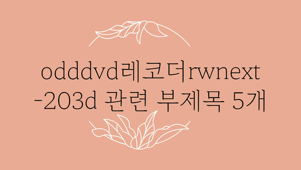 odddvd레코더rwnext-203d