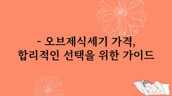 오브제식세기 가격