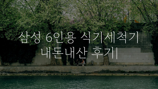 삼성6인용식기세척기 내돈내산