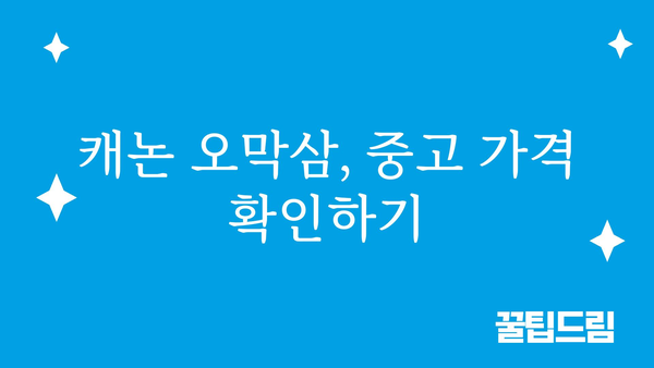 캐논오막삼 가격