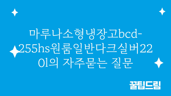 마루나소형냉장고bcd-255hs원룸일반다크실버220l