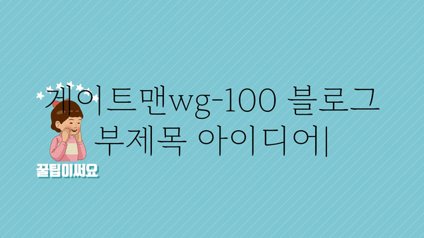 게이트맨wg-100