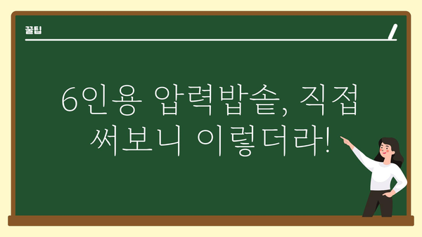 6인용압력밥솥 내돈내산